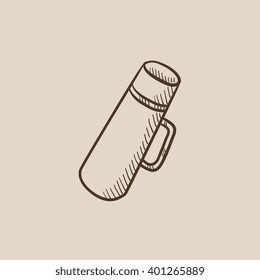 Thermos sketch icon.