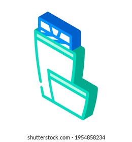 thermos tool isometric icon vector. thermos tool sign. isolated symbol illustration