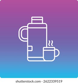 Thermos-Vektorsymbol. Kann für Druck-, Mobil- und Web-Anwendungen verwendet werden.