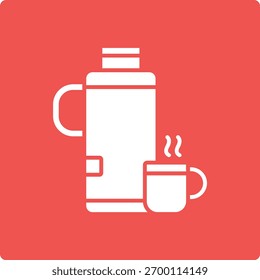 Thermos vector icon. Can be used for printing, mobile and web applications.