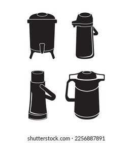 Thermos vector icon illustration design template.