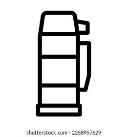 Thermos Vector Line Icon Design