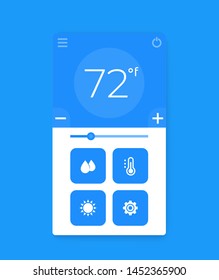 thermostat app interface, mobile ui