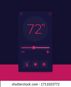 thermostat app, mobile ui design