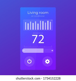 diseño de unidad móvil de aplicación termostato, plantilla de vector