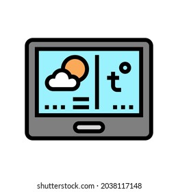 thermostat conditioning system color icon vector. thermostat conditioning system sign. isolated symbol illustration
