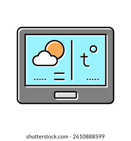 thermostat conditioning system color icon vector. thermostat conditioning system sign. isolated symbol illustration