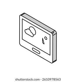 thermostat conditioning system isometric icon vector. thermostat conditioning system sign. isolated symbol illustration