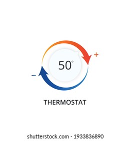 Thermostat icon. Climate control regulator. Temperature controller. Vector illustration