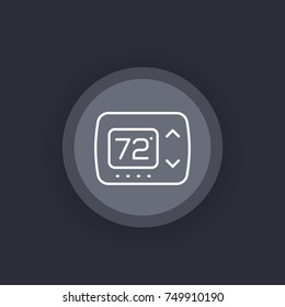 thermostat icon, linear