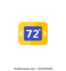 thermostat icon on white, flat