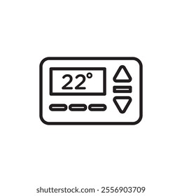 Thermostat icon Thin line art collection