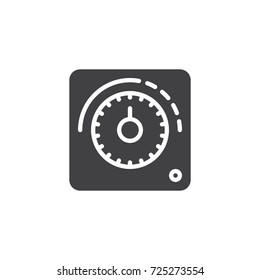 Thermostat icon vector, filled flat sign, solid pictogram isolated on white. Symbol, logo illustration.