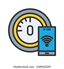 Thermostat icon vector image. Can also be used for Artificial Intelligence. Suitable for mobile apps, web apps and print media.