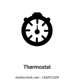 Thermostat icon vector isolated on white background, logo concept of Thermostat sign on transparent background, filled black symbol