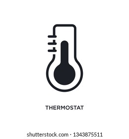 thermostat isolated icon. simple element illustration from smart house concept icons. thermostat editable logo sign symbol design on white background. can be use for web and mobile