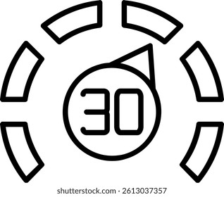 Thermostat Line Vector Icon Design
