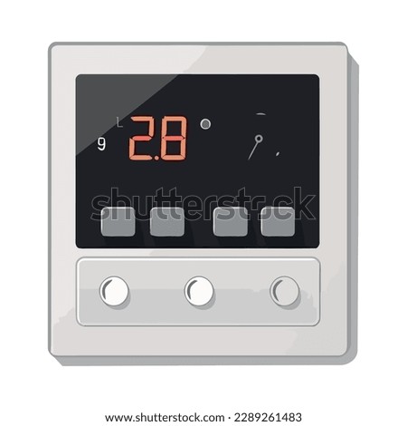 thermostat regulates temperature icon isolated