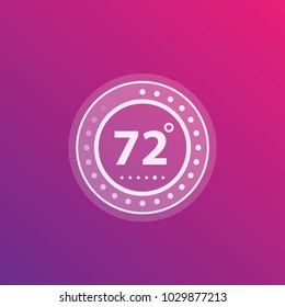 thermostat, temperature control vector