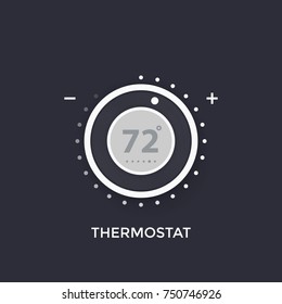 Thermostat, Temperature Control Vector Illustration