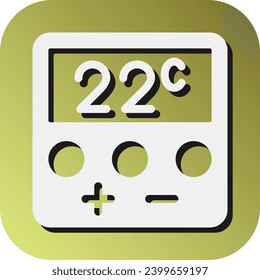 Thermostat Vector Glyph Gradient Background Icon For Personal And Commercial Use.
