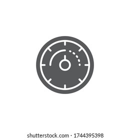 Thermostat vector icon symbol medical tools isolated on white background