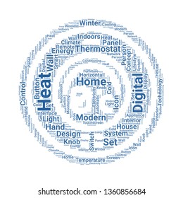 thermostat word cloud. tag cloud about thermostat.