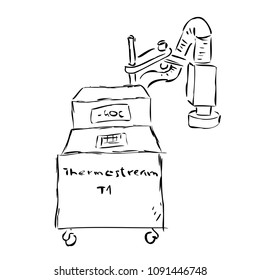 Thermostream Facility for Lab Bench Characterization. Vector Illustration.