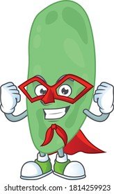 Thermus thermophilus cartoon drawing concept performed as a Super hero. Vector illustration