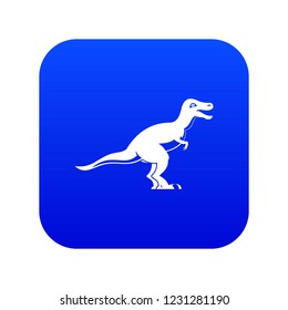 Theropod dinosaur icon digital blue for any design isolated on white vector illustration