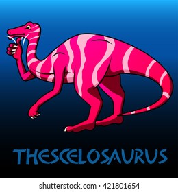 Thescelosaurus cute charcater dinosaurs .