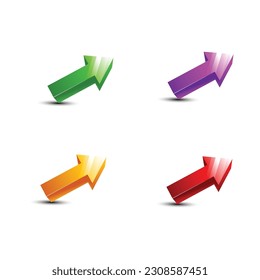 These are 3d multi color arrows.