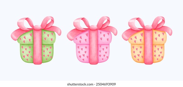 These adorable watercolor gifts will add a touch of charm to your designs. Ideal for gift tags, cards, and social media.