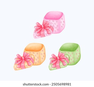 These adorable watercolor gifts will add a touch of charm to your designs. Ideal for gift tags, cards, and social media.