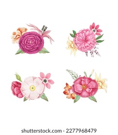 These are beautiful pink flowers vector.