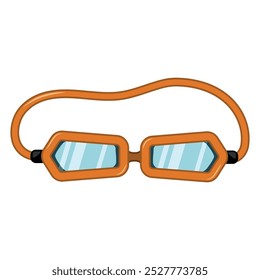 These bright orange diving glasses are designed for clear underwater visibility, perfect for snorkeling and enjoying marine life in oceans or pools.