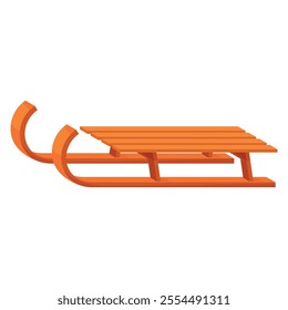 These bright orange wooden sleds for kids are perfect for outdoor winter fun, providing hours of fun during the winter season.