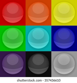 These are the bubbles with  colors of the rainbow and black and white bubbles