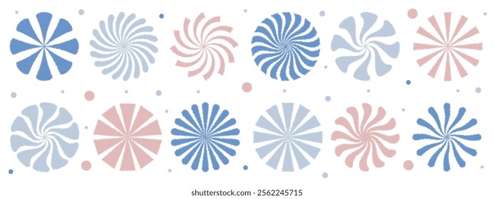 These captivating swirl designs feature soothing blue and pink tones, making them ideal for stylish modern decor