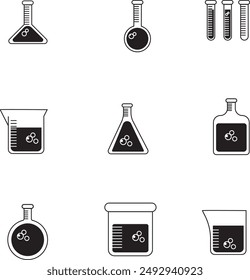 Estas son herramientas químicas en forma de iconos simples