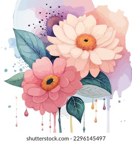 These clip art floral designs come in a range of vibrant and eye-catching colors, making them perfect for adding a pop of color to your designs.