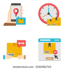 These creative logistics flat isometric icons are a definite must have. It's going to be tremendously useful in all related projects. Available for instant download.