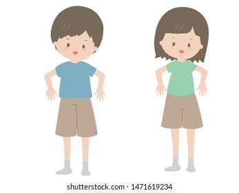 
These are cute girls and boys illustrations.