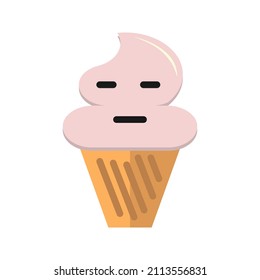 These are cute ice cream emoticons in a flat style for your sticker needs or other design projects