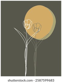 These delicate lines of a flower add a touch of elegance and refinement to any room