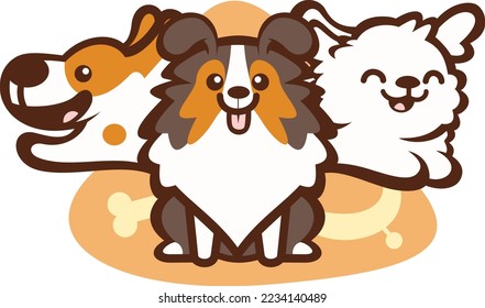 These dogs are so adorable, with their smiley faces and happy expressions. Any dog lover would want to give them a big hug.