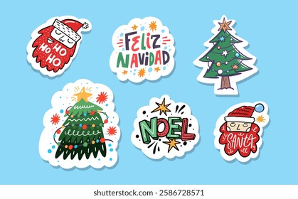 These festive stickers are perfect for celebrating Christmas and spreading the cheerful holiday spirit