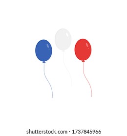 These are French objects. Vector illustration. Could be used for French National Day, July 14, Bastille Day.