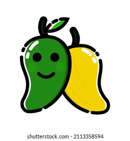 These are fruit-related emoticons that use a filled outline style for your design projects or for stickers