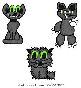 These funny cats decorate any children's entertainment portal.